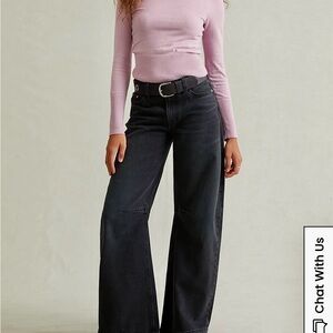 PACSUN NWT Women's Black Wide-Leg Jeans SZ 23